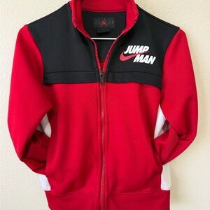 Nike Jumpman Red and Black Kids zip up